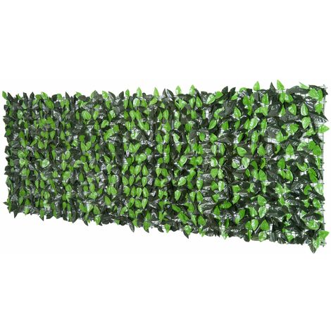 Seto Artificial en Rollo 3x1 m Pantalla de Cerca de Privacidad para Balcón Valla Jardín Exterior Planta Decorativa de Pared PE Fácil Montaje