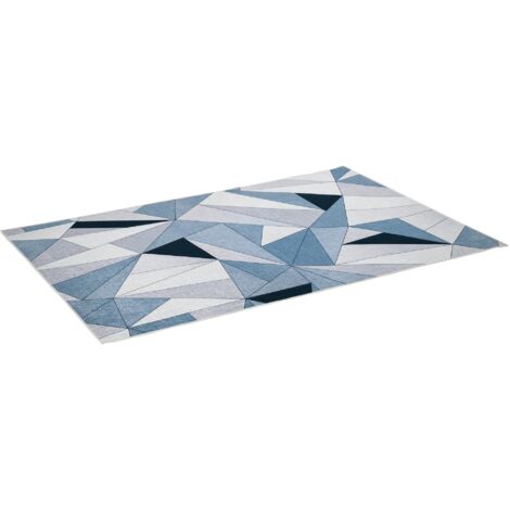 Alfombra de Salón Moderna Terciopelo Diamante 230x160 cm Alfombra Geométrica con Base Antideslizante para Dormitorio Oficina Estudio