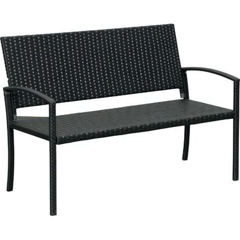 Banco Jardín Lounge Silla 2 Plazas Mueble Exterior Terraza 2 Plazas Carga 240kg