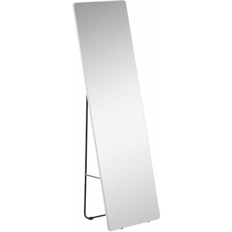 Espejo de Cuerpo Entero de Pie o de Pared con Cristal Inastillable para  Dormitorio Salón Vestíbulo 160 x 40 cm Plata