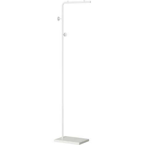 HOMCOM perchero de pie con base de mármol perchero moderno para abrigos con 2 ganchos redondos colgadores para dormitorio pasillo entrada 35x25x170cm