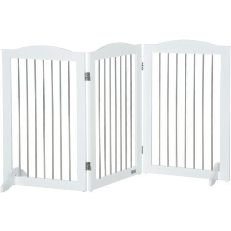 PawHut barrera de seguridad para perros extensible 75-103 cm barrera para  escaleras puertas con 2