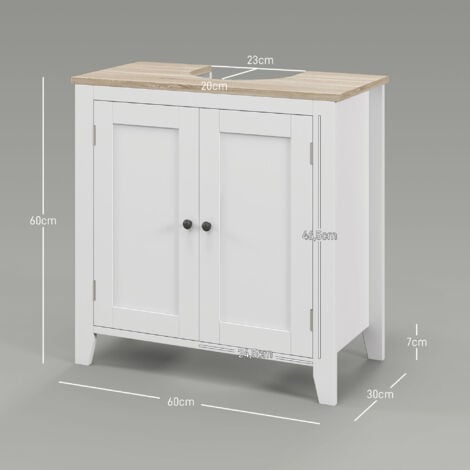 kleankin mueble para debajo del lavabo de madera armario bajo