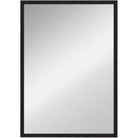 Espejo de pared decorativo 50x70 cm espejo rectangular espejo estilo moderno para salón dormitorio entrada negro
