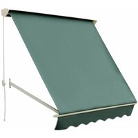 Toldo Manual de Aluminio Ventana Exterior Ángulo Ajustable Impermeable 180x70cm
