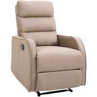 Sillón Relax con Reclinación Manual hasta 160°con Reposapiés Retráctil PU