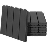 Baldosas Cuadradas para Suelos 30x30 Paquete de 9 Piezas Cubre 0.81 m² Negro