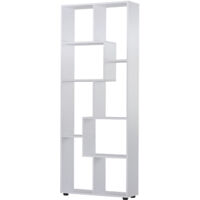 Multifuncional Estantería Vertical con 8 Estantes Amplios 70x24x178cm Blanco