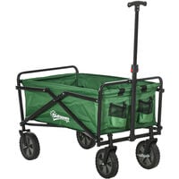 Carro de Transporte Plegable para Jardín Terraza Exterior Carga 60 kg Acero