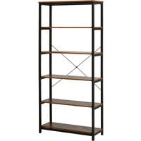 Estantería de 6 Niveles Estilo Industrial Retro Almacenaje para Salón Oficina