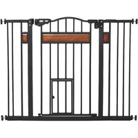 Barrera de seguridad extensible para puertas y escaleras con altura ajustable cierre automático y sistema de doble bloqueo 93x76,2 cm
