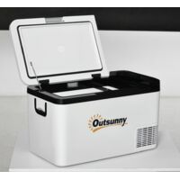 Nevera Portátil Compresor 25L hasta -20℃ con Luz LED y Asas Plegables Refrigerador de Coche 12/24V y 240V para Hogar Camping Viajes