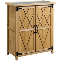 Gadwall armario de jardín terraza de almacenamiento de madera 69x43x88 cm