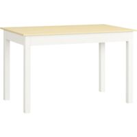 HOMCOM mesa de comedor de madera mesa de cocina rectangular para 4-6 personas estilo moderno para salón carga 50 kg 119x70x75 cm roble
