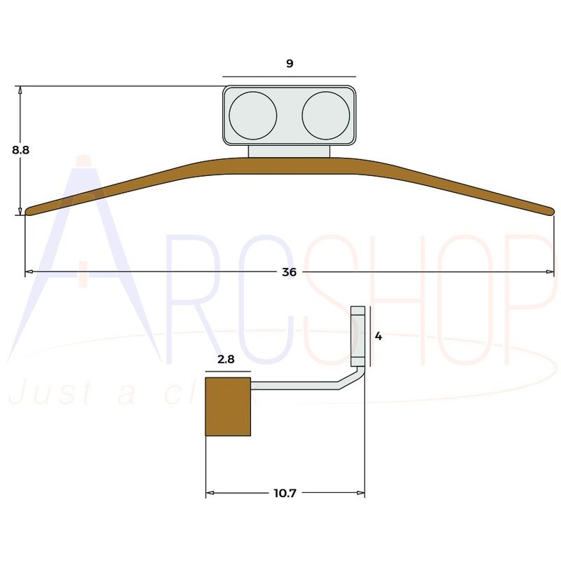 Appendino da termoarredo in legno Teak ed alluminio con fissaggio magnetico  - Vendita Online ItaliaBoxDoccia