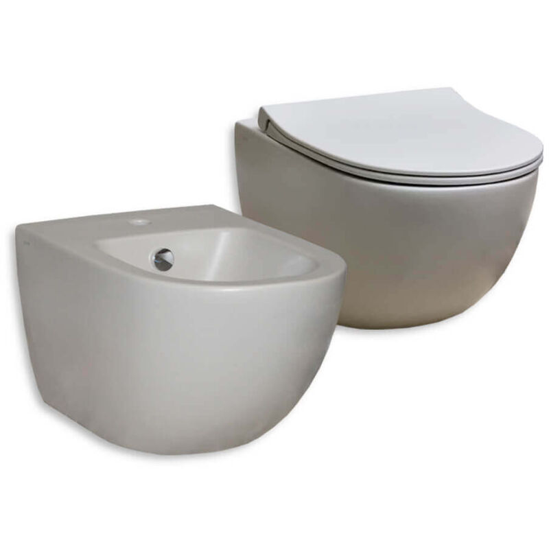 Sanitari Mia Round filo muro di Vitra con wc rimless, Arcshop