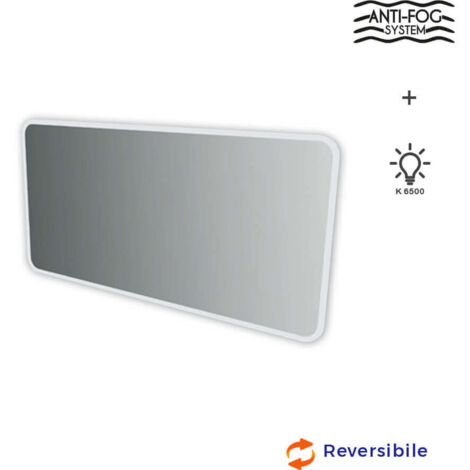 Specchio bagno 60x90 cm retroilluminato led reversibile eco friendly Euroceramic