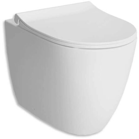 WC Vitra Sento filo muro a terra rimless bianco opaco cod. 7985B001-0075
