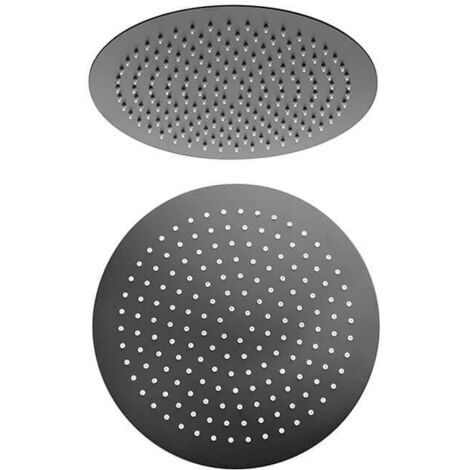Jacuzzi Rubinetteria soffione tondo ø 25 cm ultrapiatto nero opaco in acciaio