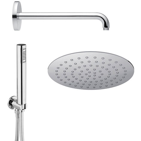 Set Doccia Tondo Jacuzzi composto da Braccio a Parete, Doccino e Soffione