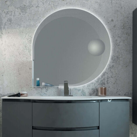 Specchio illuminazione led con specchio ingrandimento Made in Italy 45012