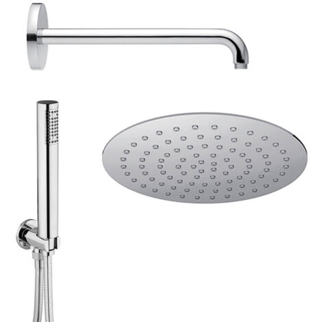Set doccia Jacuzzi Rubinetteria tondo con doccetta soffione ultrapiatto tondo 25 cm e braccio doccia (1/5)