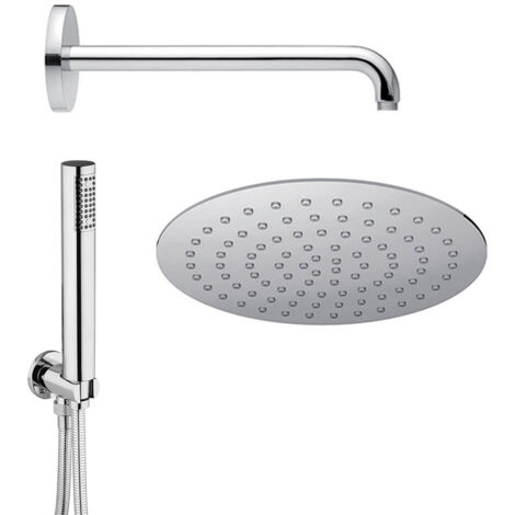Jacuzzi Rubinetteria set doccia tondo con doccetta braccio doccia e soffione ultrapiatto 30 cm (1/5)
