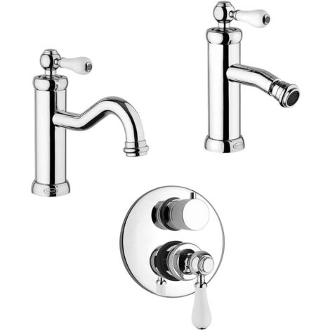 Set Rubinetteria Jacuzzi lavabo bidet ed doccia incasso a due uscite modello Tosca (1/5)