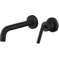 Miscelatore per lavabo installazione a muro nero opaco modello Lumos di Jacuzzi Rubinetteria