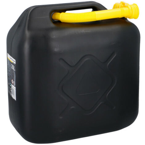 Relaxdays Benzinkanister 10 Liter, Reservekanister Benzin & Diesel,  auslaufsicher, Tragegriff, Kanister Metall, olivgrün