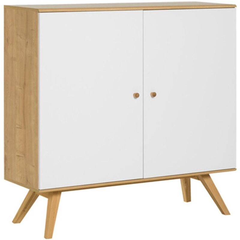 Credenza bassa country colorata o legno natura ante scorrevoli e