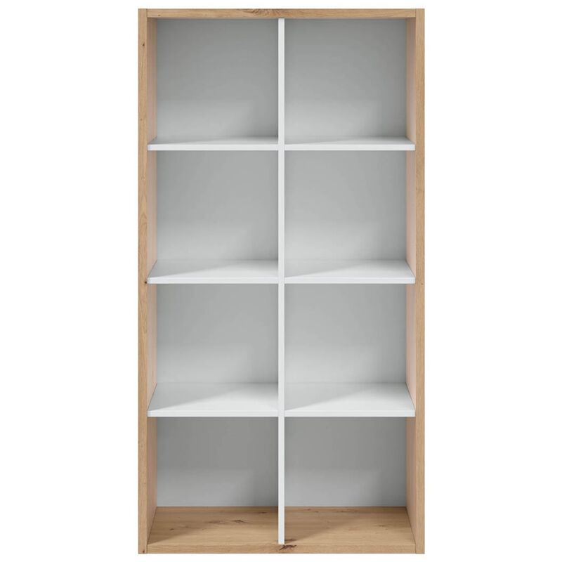 Libreria reversibile con 8 scomparti cubici, Mobile Porta tv con montaggio  orizzontale, Cm 71,5x33h137, colore Rovere effetto nodi e Bianco - Dmora -  Idee regalo