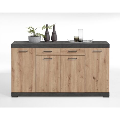 Credenza da cucina Alto Libreria Portaoggetti da Terra a 4 Ante – Vicco