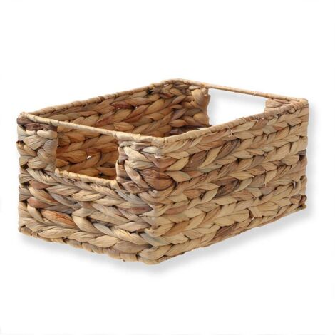 Cesto in giacinto d'acqua struttura in metallo - altezza 13 cm