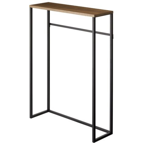 Consolle d'ingresso in metallo bianco e legno - L60 cm