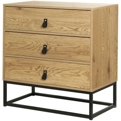 Cassettiera 4 Cassetti Vida Designs - Nero, 72x75x36cm, Maniglie Metallo, Guide Scorvoloi - Foto 2