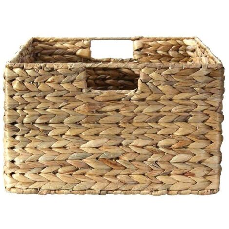Cesto in giacinto d'acqua struttura in metallo - altezza 17 cm