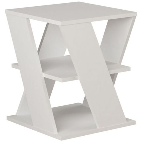 Tavolino da divano 3 ripiani bianco L55 cm - Cyclo