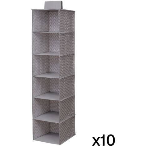 Armadio Fai Da Te YARDIN In Plastica - 20 Scomparti, 45x37x178 Cm, Nero/Bianco, Montaggio Modulare, Portata 10 Kg Per Scomparto