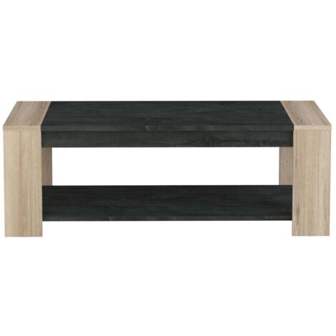 HOMCOM Tavolino Da Salotto A 3 Ripiani Compatto In Vetro E Acciaio 40x18x62 Cm Nero 95802900