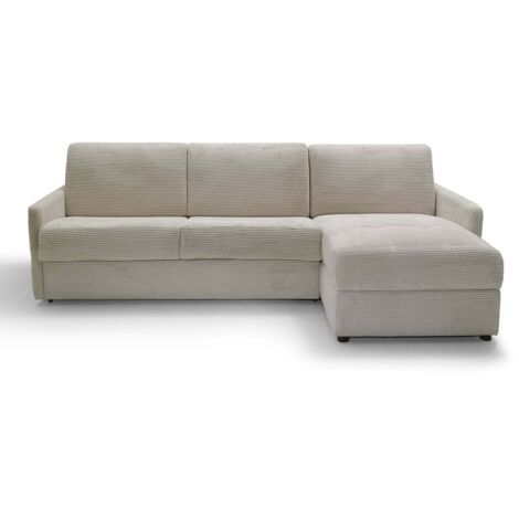 Poltrona Convertibile 4 In 1 In Velluto A Coste | Divano Letto 1 Posto Con Schienale Regolabile 5 Posizioni, Struttura In Acciaio, Cuscino Incluso, Per Studio E Camere Piccole, Carico 100kg