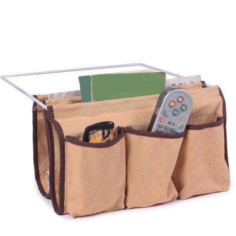 Organizzatore Per Bracciolo Da Divano 6 Tasche – Supporto Per Telecomando, Tablet, Riviste – Colore Caffè - 2