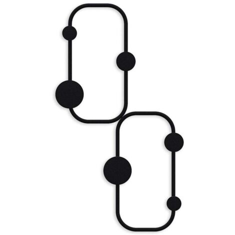 Appendiabiti da Parete con 4 Ganci in Legno Massello di Mango 358956