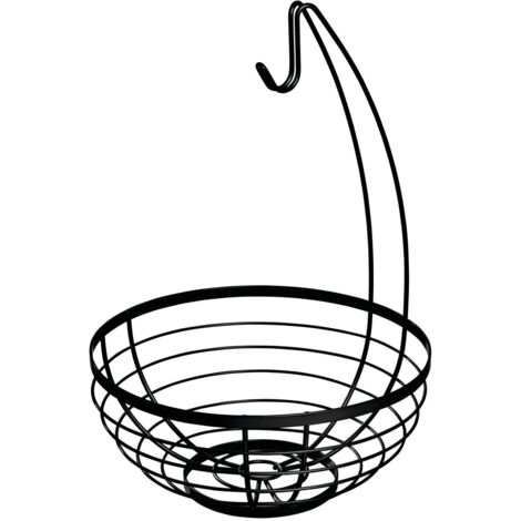 Cestino Portafrutta A Doppio Piano Kela Impuls In Metallo Cromato – Con Gancio Per Banane, 31x22,5x48 Cm
