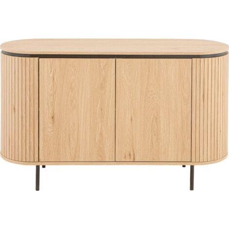 Credenza Buffet In Stile Boho | 88,9 Cm Con Anta Scorrevole A Tapparella | Armadio Consolle Per Soggiorno - 3