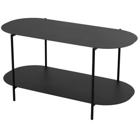 Tavolino Stretto 2 Ripiani Con Ruote – In MDF E Legno Massello, 60x30x47 Cm, Per Piccoli Spazi