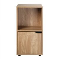 Biblioteca a 2 scomparti decorazione legno 1 anta - Modu