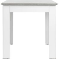 Tavolo OSLO - Rettangolare - 4 persone - 80 x 77 x 80 cm - Bianco