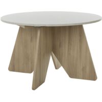 Tavolo allungabile rotondo finitura bianco e rovere - GALEO