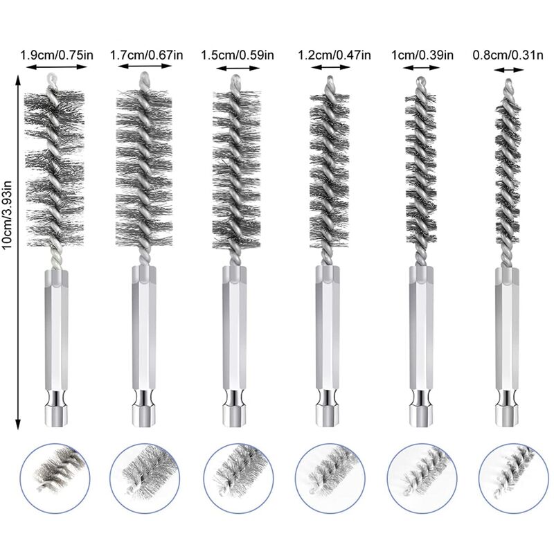 STAHL SCHALEN-BÜRSTE – 75 Mm Durchmesser, 6 Mm Dorn, 2 Stück | Für Bohrmaschinen, Zum Reinigen Von Buntmetallen